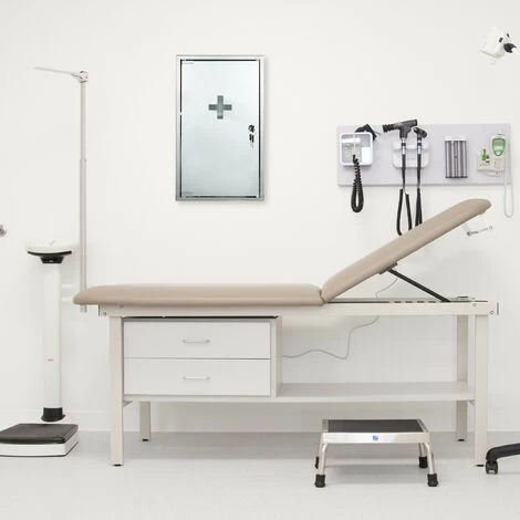 Relaxdays Stainless Steel Medicine Cabinet, Lockable Mirror Door, 2 Compartments, Home Pharmacy, HWD: 50 X 30 X 11 Cm, Silver 5 Relaxdays Stainless Steel Medicine Cabinet, Lockable Mirror Door, 2 Compartments, Home Pharmacy, HWD: 50 X 30 X 11 Cm, Silver - Image 3