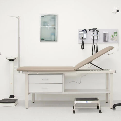 Relaxdays Stainless Steel Cabinet, Glass Door, 2 Compartments, Lockable, Home Pharmacy, Shiny, HWD: 40x25x11cm, Silver 5 Relaxdays Stainless Steel Cabinet, Glass Door, 2 Compartments, Lockable, Home Pharmacy, Shiny, HWD: 40x25x11cm, Silver - Image 3