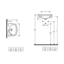 Siko Wall-hung Basin Set With Tap Hole, Overflow, 35x28cm + Pop-up Waste + Washbasin Siphon (EUR913-SET2) -Comfort Bathroom Store 52876865 3