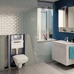 Geberit Duoflix Wall Hung Toilet Frame With Delta Concealed Cistern 500mm W X 1120mm H -Comfort Bathroom Store 53377008 3