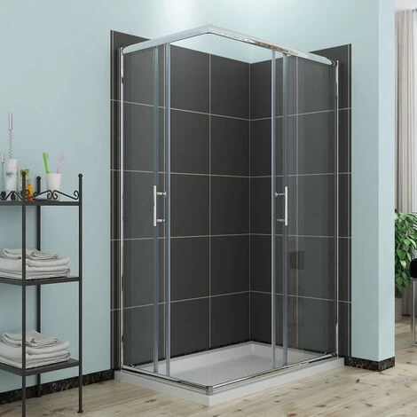 ELEGANT 6mm Safety Tempered Glass 900 X 760 Mm Sliding Corner Entry Shower Enclosure 3 ELEGANT 6mm Safety Tempered Glass 900 X 760 Mm Sliding Corner Entry Shower Enclosure