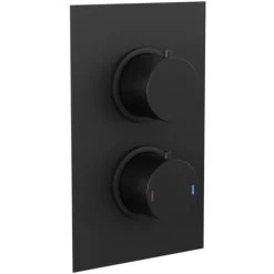 Temel Black Matt Round Concealed Thermostatic Mixer Valve Hand Held Shower Set -Comfort Bathroom Store 53543364 5