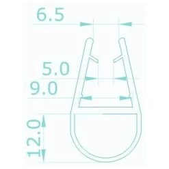 Aica Bath Shower Screen Door Seal Strip For 8mm Glass Thickness 12mm Seals Gap (Type 4) -Comfort Bathroom Store 53552488 3