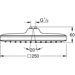 Grohe Vitalio Comfort 250 Head Shower 1 Spray, Chrome (26695000) -Comfort Bathroom Store 53962803 4