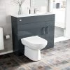 Slimline Floorstanding Grey Vanity Basin And BTW Combo Unit Flat Pack James -Comfort Bathroom Store 54006634 1