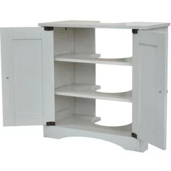 Bathroom Sink Cabinet Under Basin Unit Cupboard Storage Furniture White -Comfort Bathroom Store 54097116 4