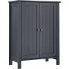Songmics VASAGLE Freestanding Bathroom Cabinet Storage Cupboard Unit With 2 Doors And 2 Adjustable Shelves, Grey BCB60GY 2 Songmics VASAGLE Freestanding Bathroom Cabinet Storage Cupboard Unit With 2 Doors And 2 Adjustable Shelves, Grey BCB60GY -Comfort Bathroom Store 54155265 1