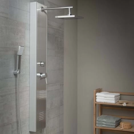 Shower Panel With Single Lever Mixer TAHITI Stainless Steel SCHÜTTE 4 Shower Panel With Single Lever Mixer TAHITI Stainless Steel SCHÜTTE - Image 2