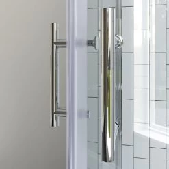 ELEGANT Shower Door And Enclosure 1200 X 900mm Sliding Reversible Corner Entry Shower Cabin With Stone Tray And Riser Kit -Comfort Bathroom Store 54324862 3