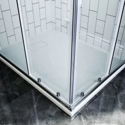 ELEGANT Shower Door And Enclosure 1200 X 900mm Sliding Reversible Corner Entry Shower Cabin With Stone Tray And Riser Kit -Comfort Bathroom Store 54324862 5