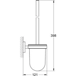 Grohe Essentials Toilet Brush Set, Chrome (40374001) -Comfort Bathroom Store 54656966 2