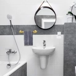 MUFF Towel Rack Brushed Gold Towel Rack Bar Bathroom Rack For Bathroom Kitchen -Comfort Bathroom Store 54685573 3