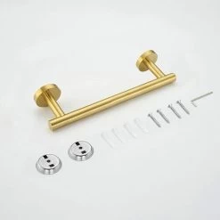 MUFF Towel Rack Brushed Gold Towel Rack Bar Bathroom Rack For Bathroom Kitchen -Comfort Bathroom Store 54685573 5