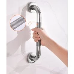 MUFF Tub Grab Bar With Anti-Slip Grip, Sturdy Stainless Steel Shower Safety Handle For Tub, Toilet, Stair Rails 12/300mm -Comfort Bathroom Store 54685732 5