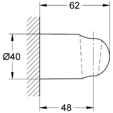 Grohe Relexa Wall Hand Shower Holder (28605000) 4 Grohe Relexa Wall Hand Shower Holder (28605000) - Image 2