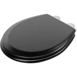 Croydex Lene Wood Flexi-Fix Seat Matt Black