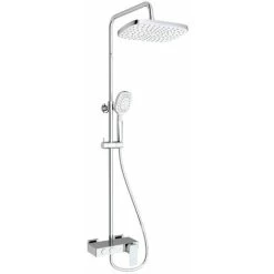 Swiss Aqua Technologies Shower Column With Mechanical Mixer, White/chrome (SATSSPHP)