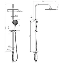 Swiss Aqua Technologies Shower Set With 3 Jets Hand Shower, Rail With Slider + 25.4cm XL Head Shower, Chrome (SATPIPET) -Comfort Bathroom Store 54896963 3