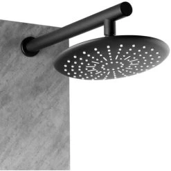 Swiss Aqua Technologies Hydromassage Shower Column With Stone Decor, Hand Shower, 2 Jets, Round Shower Head, Black (STONESHOWER) -Comfort Bathroom Store 54896986 4