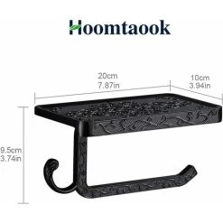 LITZEE Toilet Paper Holder Bathroom Accessories Space Aluminum Tissue Mobile Paper Roll Holder Wall Mount Rustproof Vintage Style Black 11 LITZEE Toilet Paper Holder Bathroom Accessories Space Aluminum Tissue Mobile Paper Roll Holder Wall Mount Rustproof Vintage Style Black -Comfort Bathroom Store 54902493 5