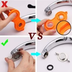 LITZEE M24 Aerator Tap Sieve Insert External Thread Mixer Nozzle With Stainless Steel Filter Including Chrome Mixer Nozzle Wrench For Taps Pack Of 5 10 LITZEE M24 Aerator Tap Sieve Insert External Thread Mixer Nozzle With Stainless Steel Filter Including Chrome Mixer Nozzle Wrench For Taps Pack Of 5 -Comfort Bathroom Store 54902696 4