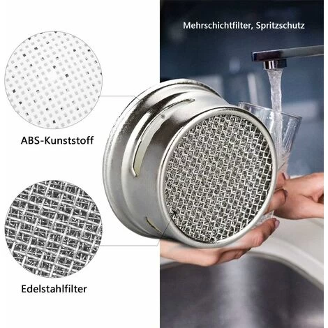 LITZEE M24 Aerator Tap Sieve Insert External Thread Mixer Nozzle With Stainless Steel Filter Including Chrome Mixer Nozzle Wrench For Taps Pack Of 5 7 LITZEE M24 Aerator Tap Sieve Insert External Thread Mixer Nozzle With Stainless Steel Filter Including Chrome Mixer Nozzle Wrench For Taps Pack Of 5 - Image 5