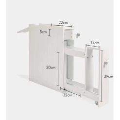 VonHaus White Bathroom Storage Unit - Slim Bathroom Cabinet, Narrow Freestanding Bathroom Organiser With Drawer & Slideout Shelf, Ideal For Cleaning & Toilet Products -Comfort Bathroom Store 54925213 4