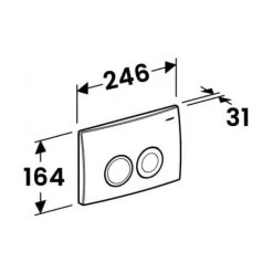 Geberit Delta25 Flush Plate For Dual Flush - White Alpine -Comfort Bathroom Store 55150944 2