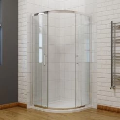 ELEGANT 800x800mm Quadrant Wet Room Shower Door With 800x800mm Shower Tray And Waste Trap 6mm Nano Easy Clean Glass Shower Enclosure