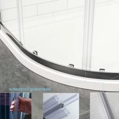 ELEGANT 800x800mm Quadrant Wet Room Shower Door With 800x800mm Shower Tray And Waste Trap 6mm Nano Easy Clean Glass Shower Enclosure -Comfort Bathroom Store 55298394 5
