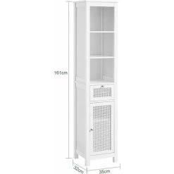 SoBuy Bathroom Tall Cabinet Bathroom Cabinet, BZR36-W 9 SoBuy Bathroom Tall Cabinet Bathroom Cabinet, BZR36-W -Comfort Bathroom Store 55298438 3