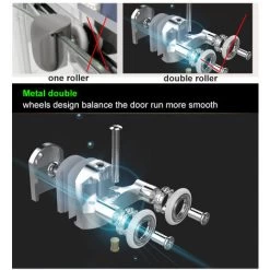 ELEGANT Aluminium Framed Sliding Shower Cubicle 6mm Easy Clean Quadrant Shower Door 900x900mm With Tray And Waste Trap -Comfort Bathroom Store 55298503 5