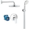 Grohe Eurosmart Cosmopolitan All-in-one Concealed Shower Set With TEMPESTA 210 Overhead Shower + 2 Spray Shower, Chrome (25183001) -Comfort Bathroom Store 55445248 1