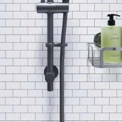 Croydex 1.75m Stainless Steel Hose (11mm Bore) Matt Black -Comfort Bathroom Store 55521193 4