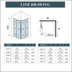 Acezanble 800 X 800 Mm Quadrant Shower Enclosure 6mm Tempered Sliding Glass Cubicle Door -Comfort Bathroom Store 55627335 3