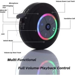 Bluetooth Shower Speaker, IPX7 Waterproof Mini Speaker,Portable Outdoor Wireless Speaker,Fully Waterproof FM Radio,Perfect For Shower, Bike, Hike, 11 Bluetooth Shower Speaker, IPX7 Waterproof Mini Speaker,Portable Outdoor Wireless Speaker,Fully Waterproof FM Radio,Perfect For Shower, Bike, Hike, -Comfort Bathroom Store 55651513 5