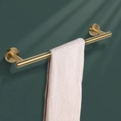 Towel Rack With Drilling, 304 Stainless Steel Towel Rack, Bath Towel Rack Brushed Nickel Towel Holder For Bathroom, Kitchen, Gold, 30cm -Comfort Bathroom Store 55651565 5