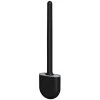 MUFF Toilet Brush And Stand Set, Wall Mounted, Silicone Toilet Brush, Drip Resistant With Base (Black) -Comfort Bathroom Store 55854676 1