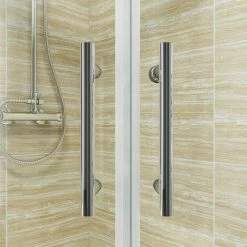 ELEGANT 800x800mm Walk In Sliding Door Quadrant Shower Enclosure Corner Cubicle -Comfort Bathroom Store 55931638 3