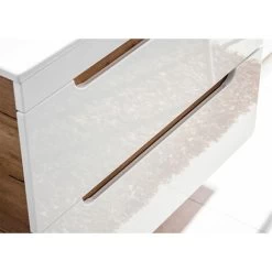 Bathroom 800 80cm Vanity Unit Wall Cabinet Compact Drawers White Gloss Oak Arub -Comfort Bathroom Store 56371465 5