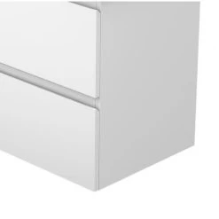 Acezanble Bathroom Vanity Unit With Basin Gloss White Cloakroom Sink Unit Cabinet Basin Wall Mounted Two Drawers 600mm -Comfort Bathroom Store 56391278 5