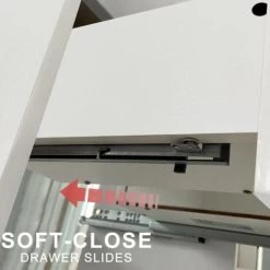 Acezanble Bathroom Vanity Unit With Basin Gloss White Cloakroom Sink Unit Cabinet Basin Wall Mounted Two Drawers 500mm 10 Acezanble Bathroom Vanity Unit With Basin Gloss White Cloakroom Sink Unit Cabinet Basin Wall Mounted Two Drawers 500mm -Comfort Bathroom Store 56391279 4