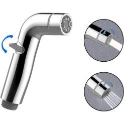 MUFF Adjustable Bidet Sprayer ABS Shower Head High Pressure Toilet Clean Pet Bath
