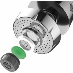 360 Degree Swivel Faucet Aerator Kitchen Faucet Head 2 Modes Adjustable Shower Head Filter Sprayer For Kitchen Bathroom (Short) 10 360 Degree Swivel Faucet Aerator Kitchen Faucet Head 2 Modes Adjustable Shower Head Filter Sprayer For Kitchen Bathroom (Short) -Comfort Bathroom Store 56637663 4