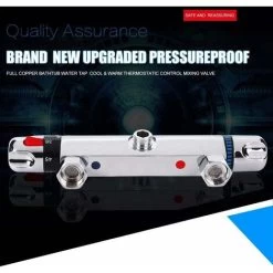 Thermostatic Shower Faucet, Bath Shower Mixer Thermostatic Faucet For Bathroom, Temperature Adjustable, Chrome -Comfort Bathroom Store 56639066 4