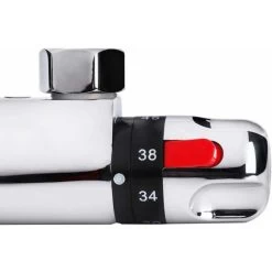 Thermostatic Shower Faucet, Bath Shower Mixer Thermostatic Faucet For Bathroom, Temperature Adjustable, Chrome -Comfort Bathroom Store 56639066 5