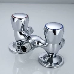 Modern Brass Shower Faucet For Bathroom Cold And Hot Water, Wall Mounted Mixer Tap With Chrome Control Switch -Comfort Bathroom Store 56639068 3