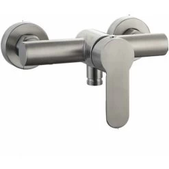 Wall-mounted Stainless Steel Shower Mixer Tap With Single Lever For Cold And Hot Water