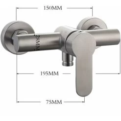 Wall-mounted Stainless Steel Shower Mixer Tap With Single Lever For Cold And Hot Water -Comfort Bathroom Store 56639087 5