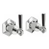 Crosswater Waldorf Black Lever Wall Mounted Stop Taps - Chrome - WF350WCBLV 2 Crosswater Waldorf Black Lever Wall Mounted Stop Taps - Chrome - WF350WCBLV -Comfort Bathroom Store 56989236 1